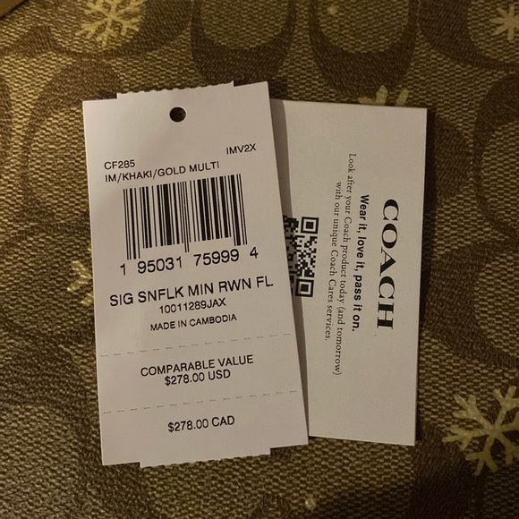 Coach Signature Canvas Mini File Holiday bag - Picture 7 of 8